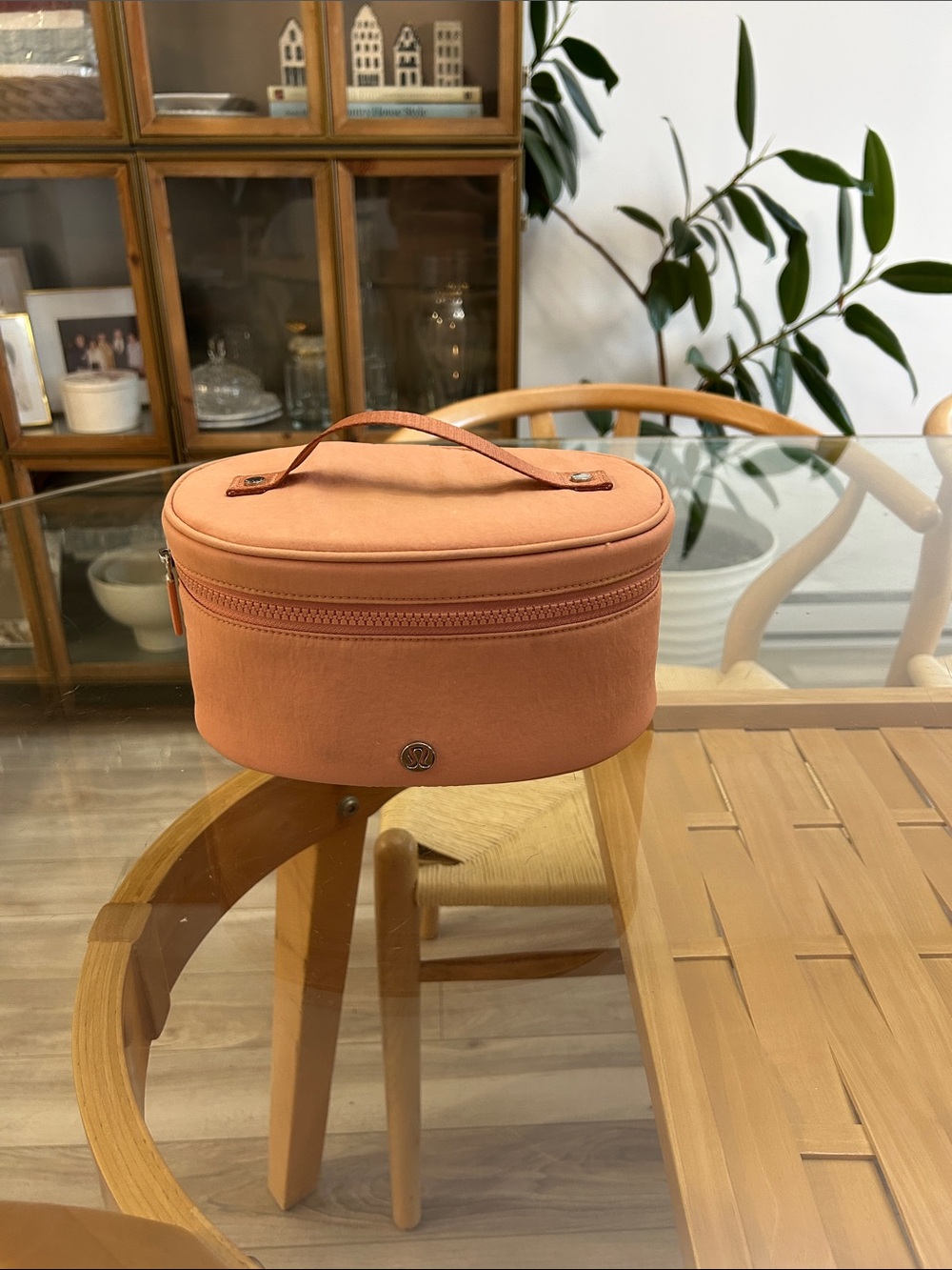 Lululemon Travel Makeup Case Cosmetic Organizer - Coral